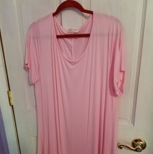 Pink plus size top 3X